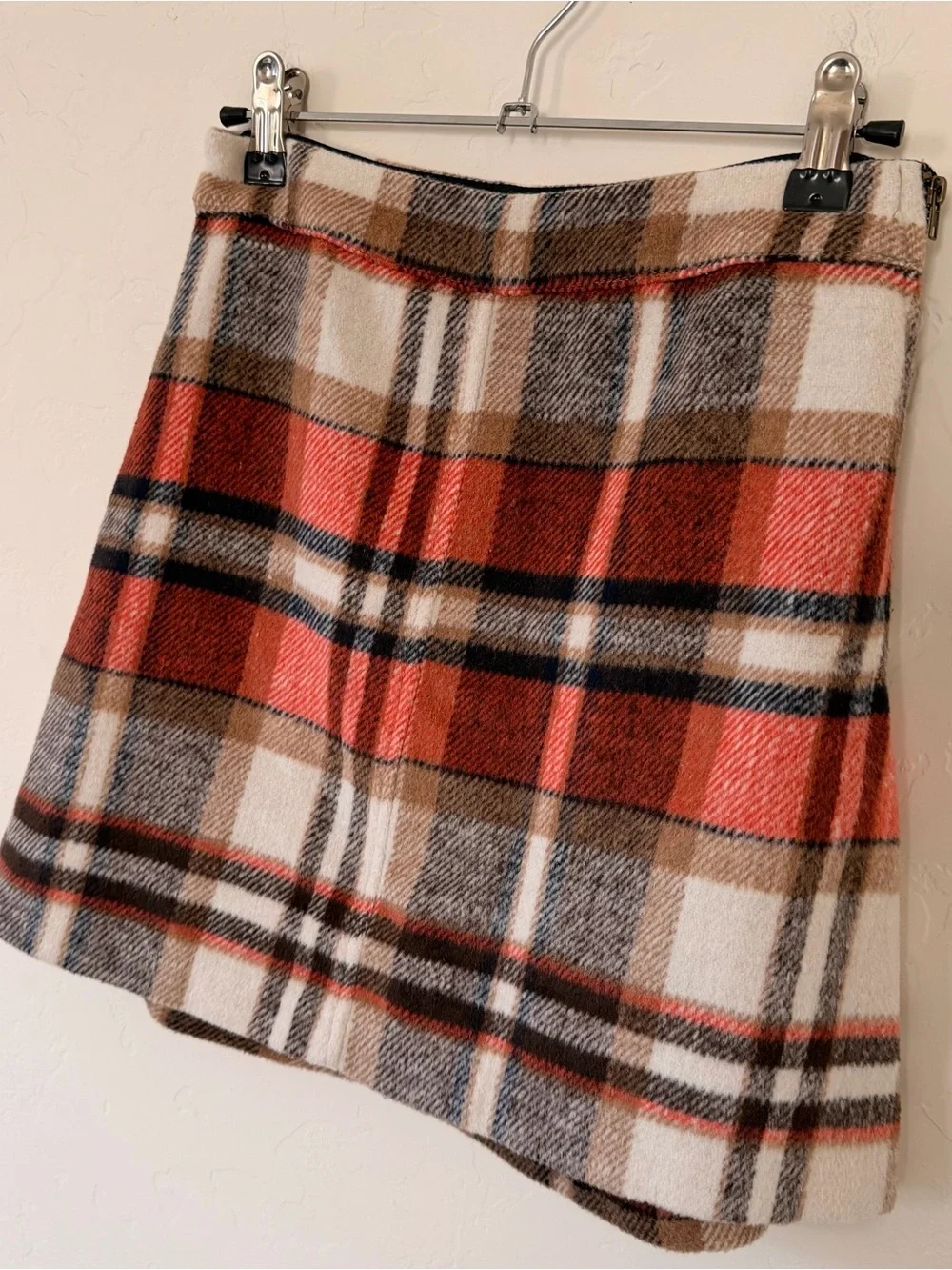 Lulu’s Plaid A-Line Wool Skirt Size XS